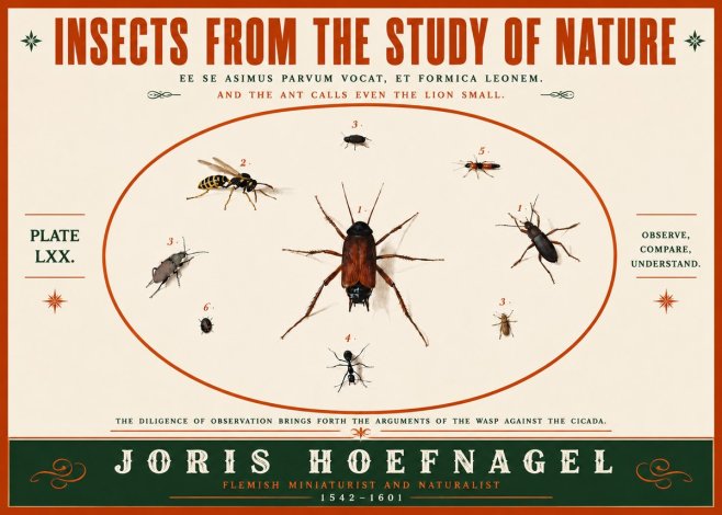 Joris Hoefnagel Insects from the Study of Nature No5 - Póster