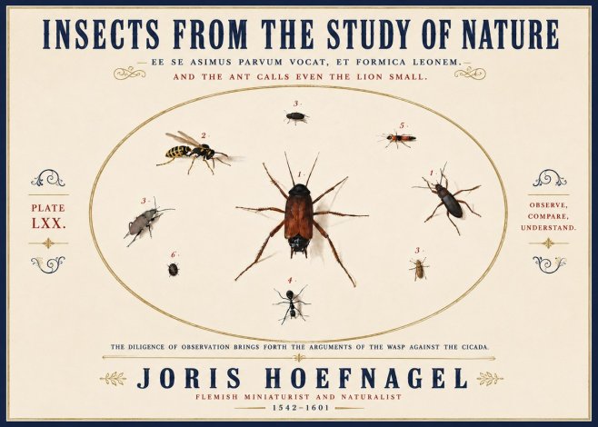 Joris Hoefnagel Insects from the Study of Nature No6 - Póster