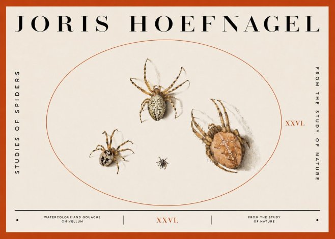 Joris Hoefnagel Studies of Spiders III No2 - Póster