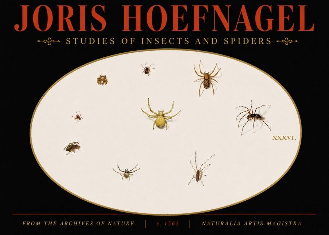 Joris Hoefnagel Studies of Insects and Spiders No5 - Póster
