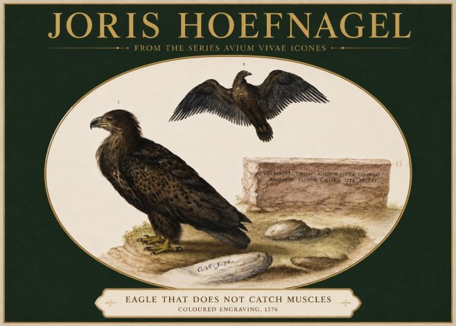 Joris Hoefnagel Eagle That Does Not Catch Muscles No3 - Póster