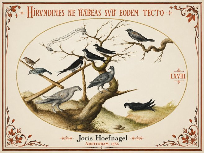 Joris Hoefnagel Birds Study No4 - Póster