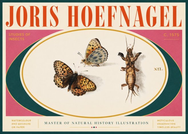 Joris Hoefnagel Studies of Insects Xii No4 - Póster