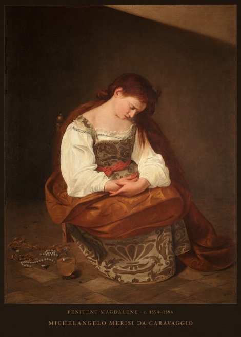 Michelangelo Merisi da Caravaggio Penitent Magdalene No6 - Póster
