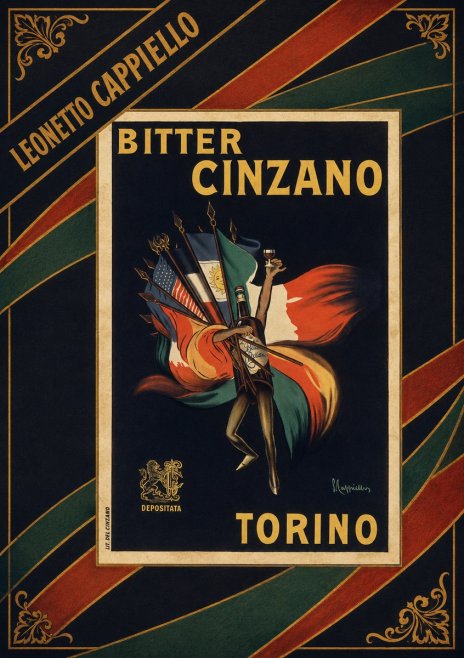 Leonetto Cappiello Bitter Cinzano Torino No3 - Póster