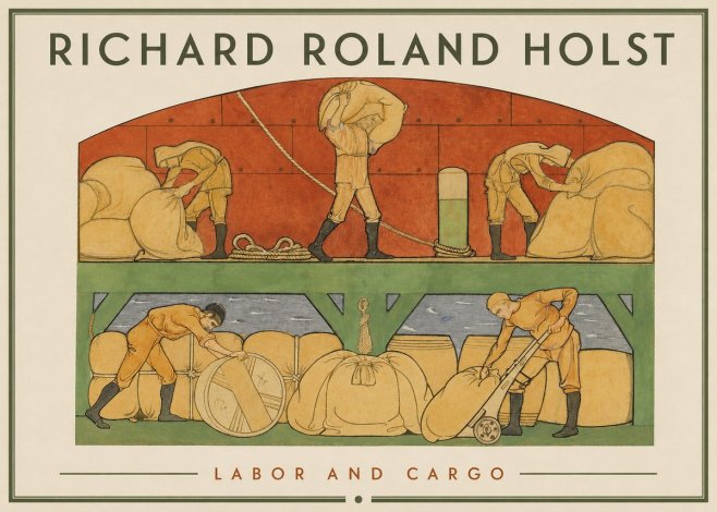 Richard Roland Holst Labor and Cargo No2 - Póster