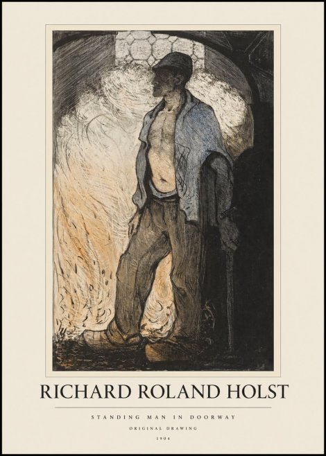 Richard Roland Holst Standing Man in Doorway No1 - Póster
