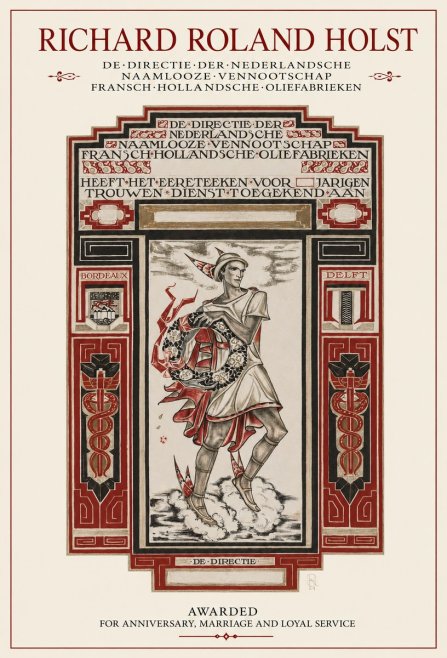 Richard Roland Holst Awarded for Anniversary, Marriage and Loyal Service No1 - Póster