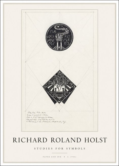 Richard Roland Holst Study for Emblems No2 - Póster