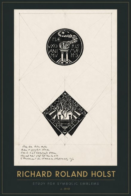 Richard Roland Holst Study for Emblems No3 - Póster