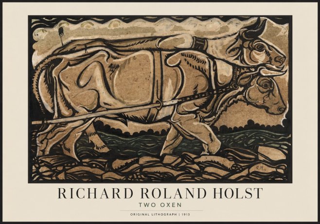 Richard Roland Holst Two Oxen No1 - Póster
