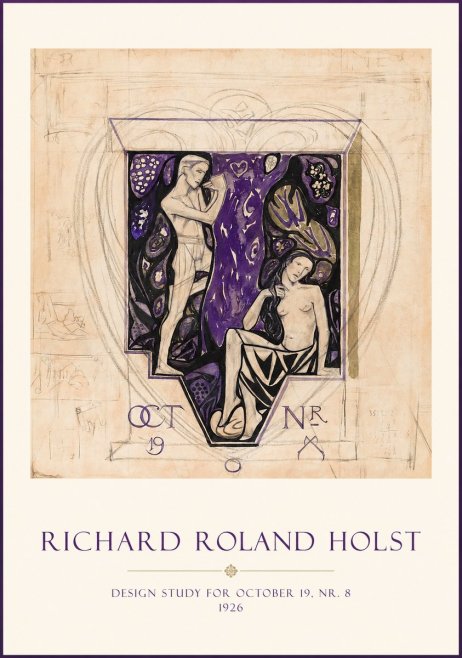 Richard Roland Holst Design Study for October 19, Nr. 8 1926 No1 - Póster