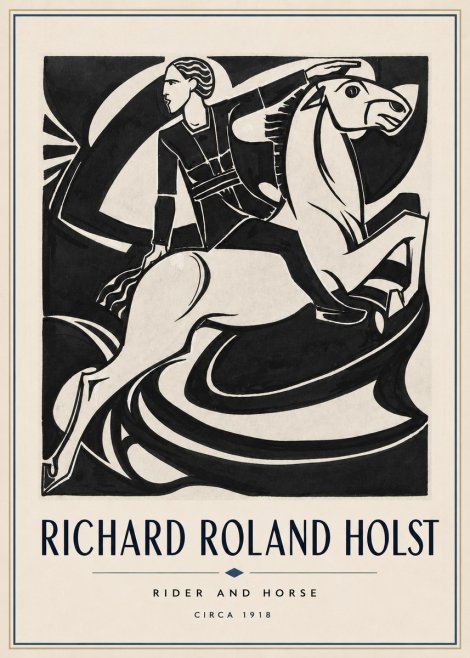 Richard Roland Holst Rider and Horse No4 - Póster