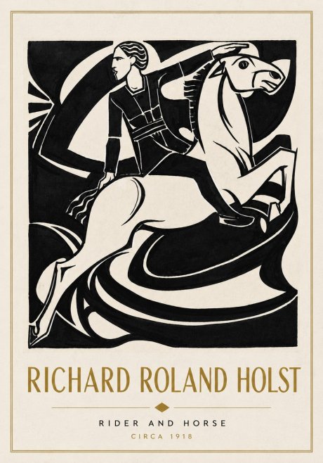 Richard Roland Holst Rider and Horse No6 - Póster