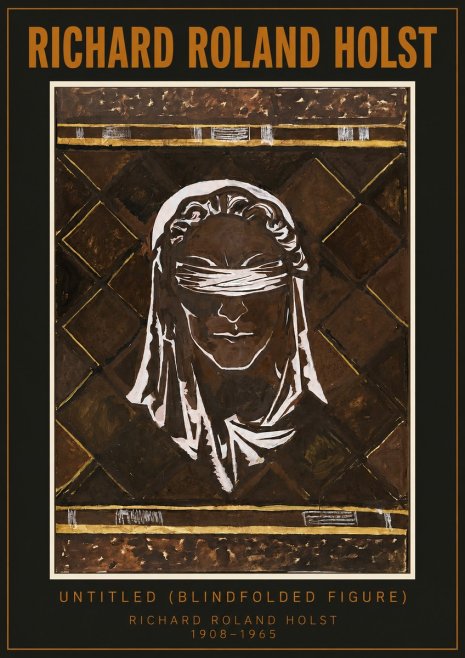 Richard Roland Holst Untitled (Blindfolded Figure) No2 - Póster