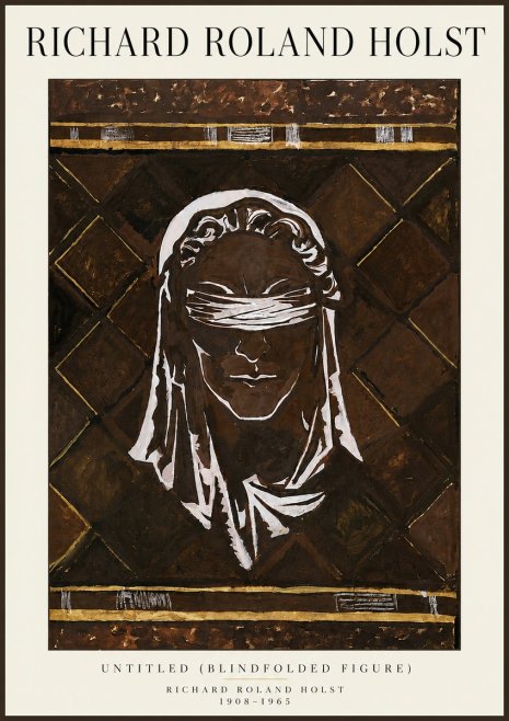 Richard Roland Holst Untitled (Blindfolded Figure) No6 - Póster