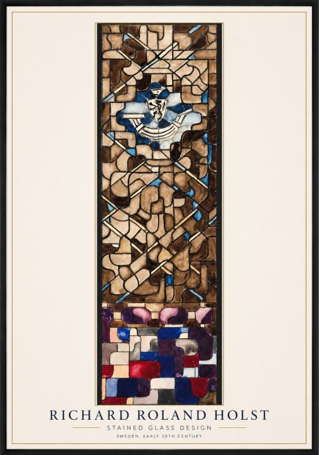 Richard Roland Holst Abstract Composition with Heraldic Motif No2 - Póster