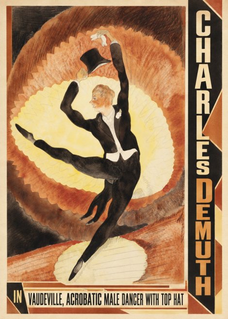 Charles Demuth In Vaudeville, Acrobatic Male Dancer with Top Hat No3 - Póster