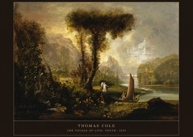 Thomas Cole The Voyage of Life: Youth II No6 - Póster