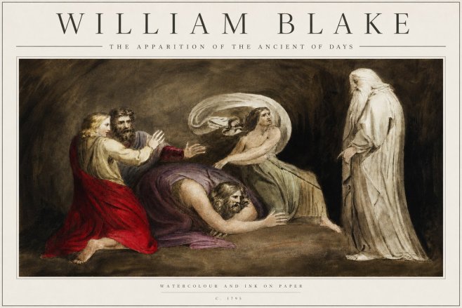 William Blake The Apparition of the Ancient of Days No3 - Póster