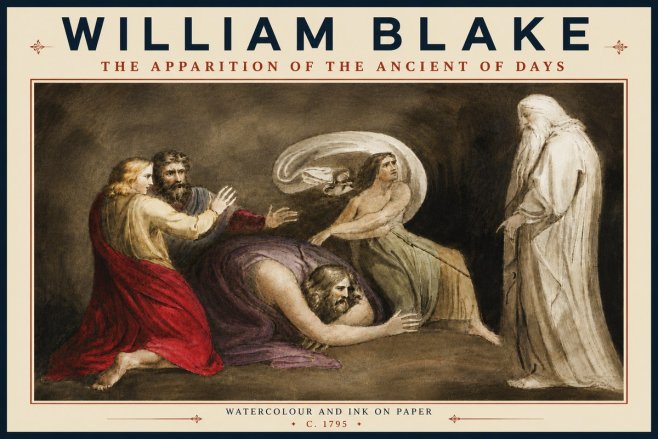 William Blake The Apparition of the Ancient of Days No6 - Póster