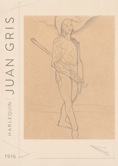 Juan Gris Harlequin No3 - Póster