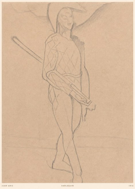 Juan Gris Harlequin No6 - Póster