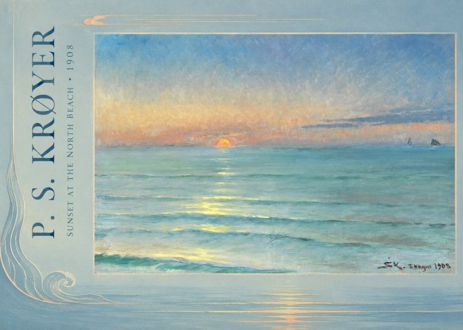 P.S. Krøyer Sunset at the North Beach No2 - Póster