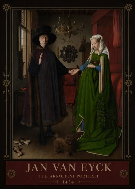 Jan van Eyck The Arnolfini Portrait III No5 - Póster