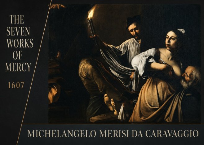 Michelangelo Merisi da Caravaggio The Seven Works of Mercy III No3 - Póster