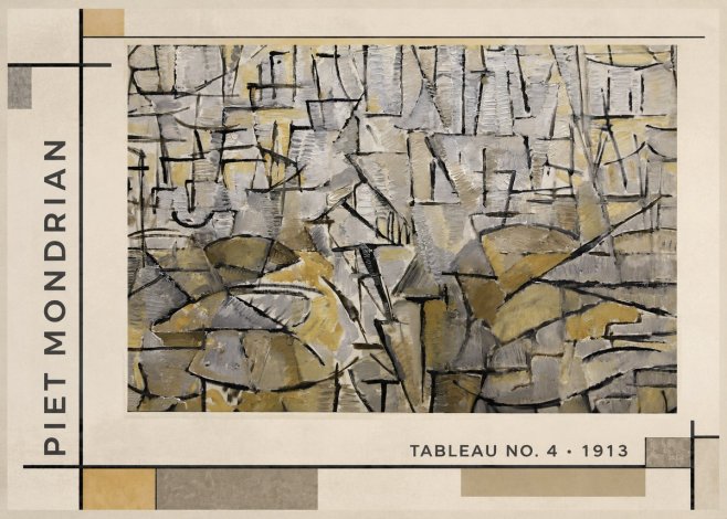Piet Mondrian Tableau No. 4 No1 - Póster