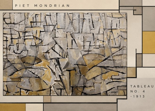Piet Mondrian Tableau No. 4 No2 - Póster