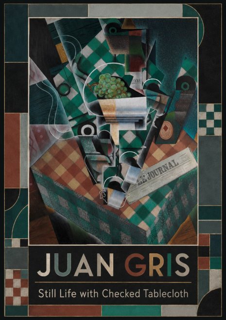Juan Gris Still Life with Checked Tablecloth No1 - Póster
