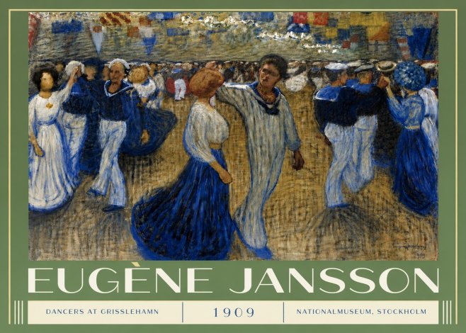 Eugène Jansson Dancers at Grisslehamn No5 - Póster