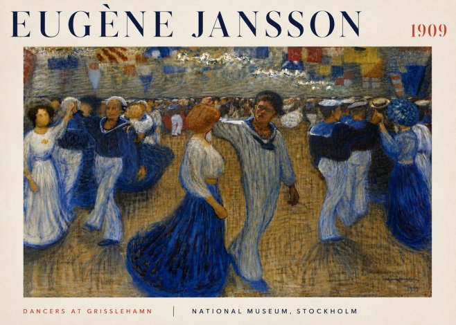 Eugène Jansson Dancers at Grisslehamn No6 - Póster