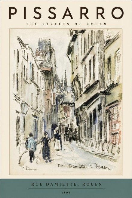Pissarro Rue Damiette, Rouen No2 - Póster
