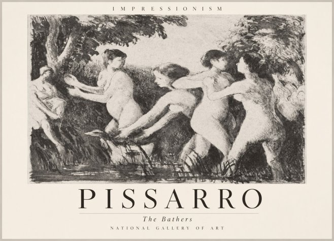 Pissarro The Bathers No2 - Póster
