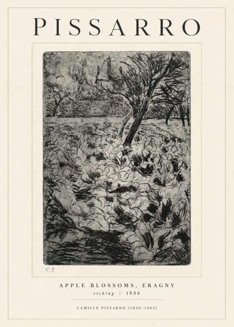 Pissarro Apple Blossoms, Eragny No1 - Póster