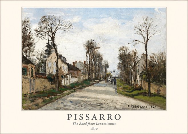Pissarro The Road from Louveciennes I No1 - Póster