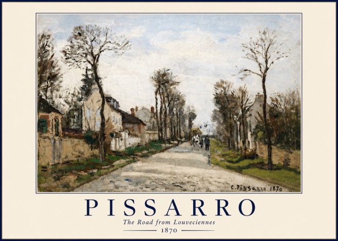 Pissarro The Road from Louveciennes I No2 - Póster
