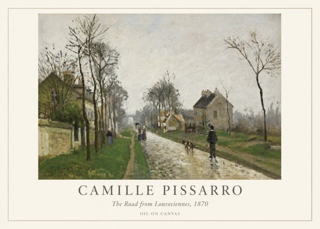 Pissarro The Road from Louveciennes, 1870 No1 - Póster