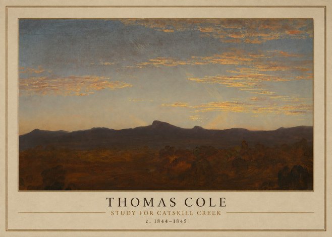 Thomas Cole Study for Catskill Creek I No1 - Póster