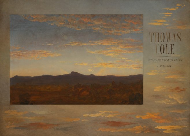 Thomas Cole Study for Catskill Creek I No5 - Póster