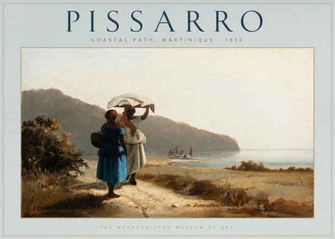 Pissarro Coastal Path, Martinique No3 - Póster