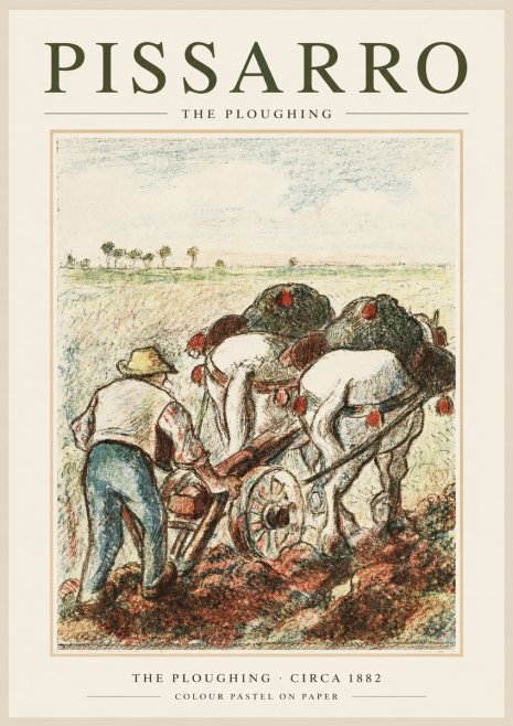 Pissarro The Ploughing No1 - Póster