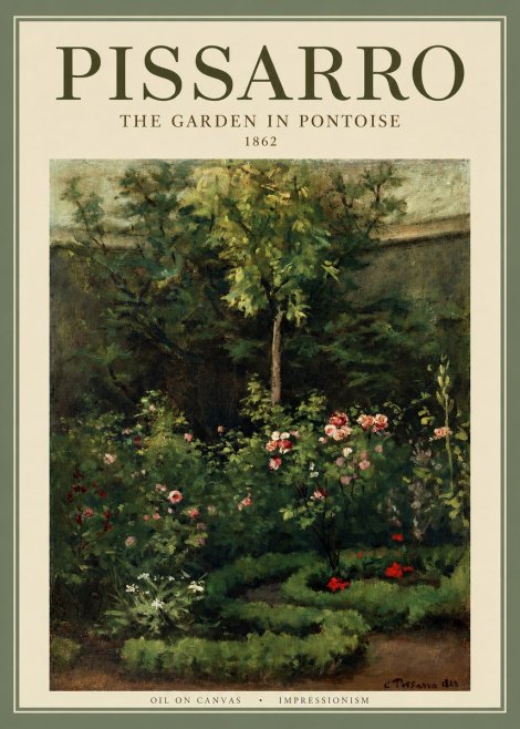 Pissarro The Garden in Pontoise No2 - Póster