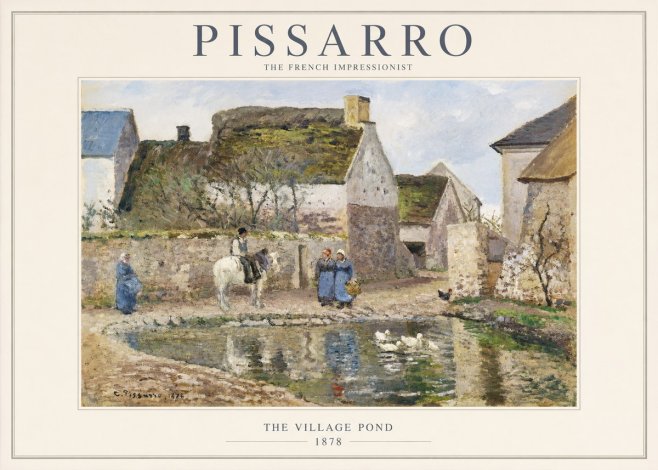 Pissarro The Village Pond No1 - Póster