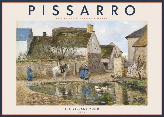 Pissarro The Village Pond No2 - Póster
