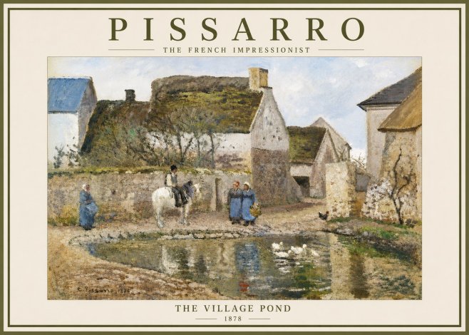 Pissarro The Village Pond No3 - Póster