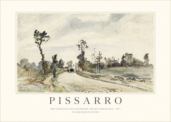 Pissarro Souvenir of Louveciennes, Near Versailles - 1871 No1 - Póster